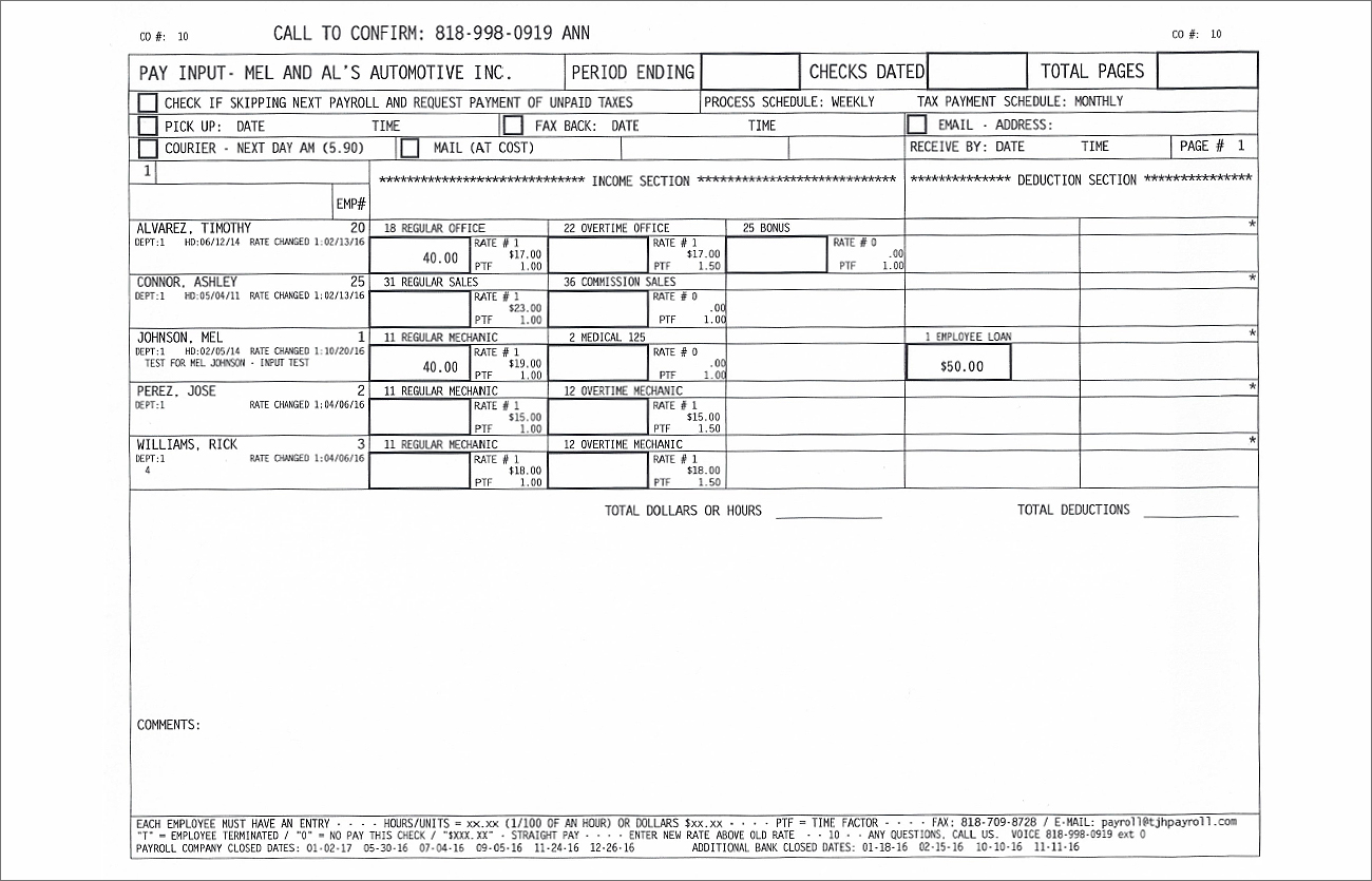 Tjh payroll